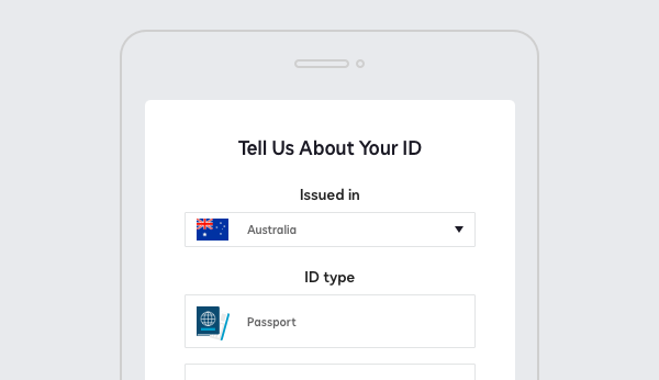 DocuSign Identify screenshot requesting details on the type of ID.