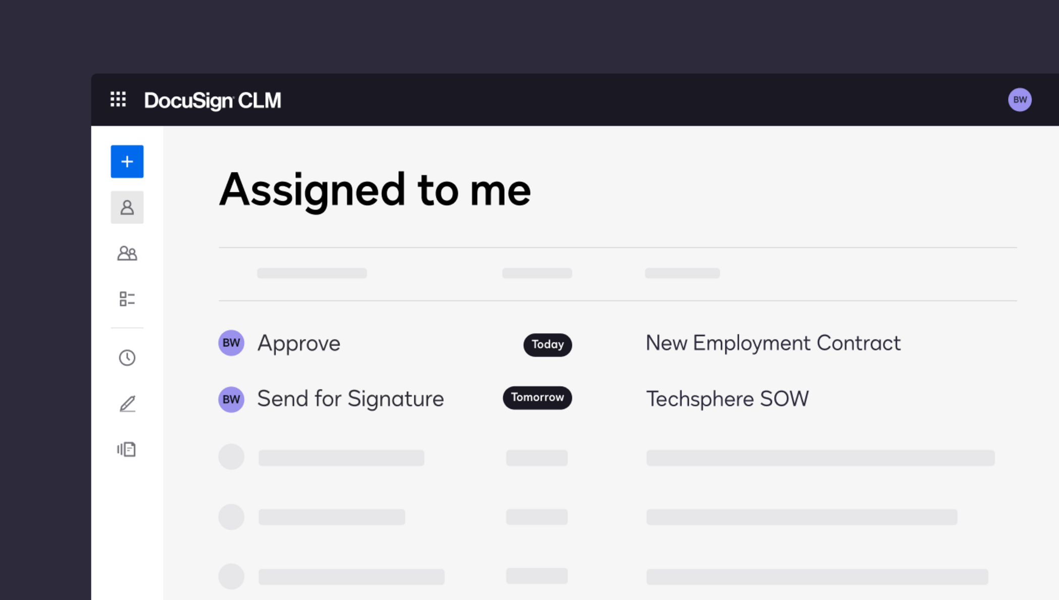 Centralise your contracts in CLM and get work done faster.